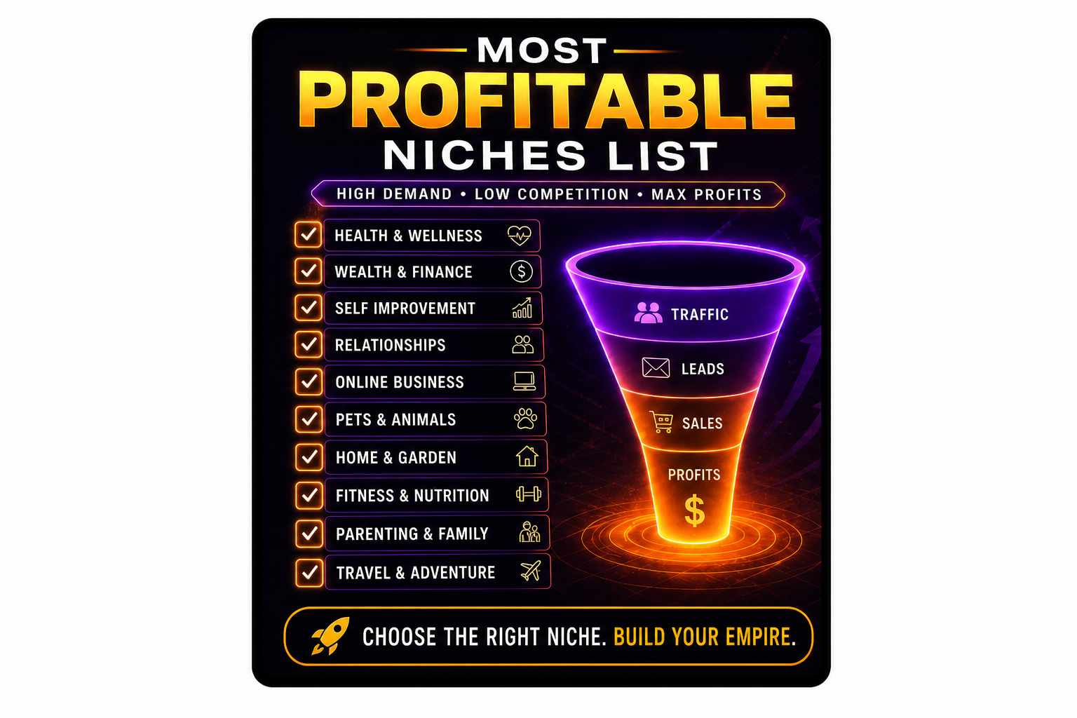 Most Profitable Niches List